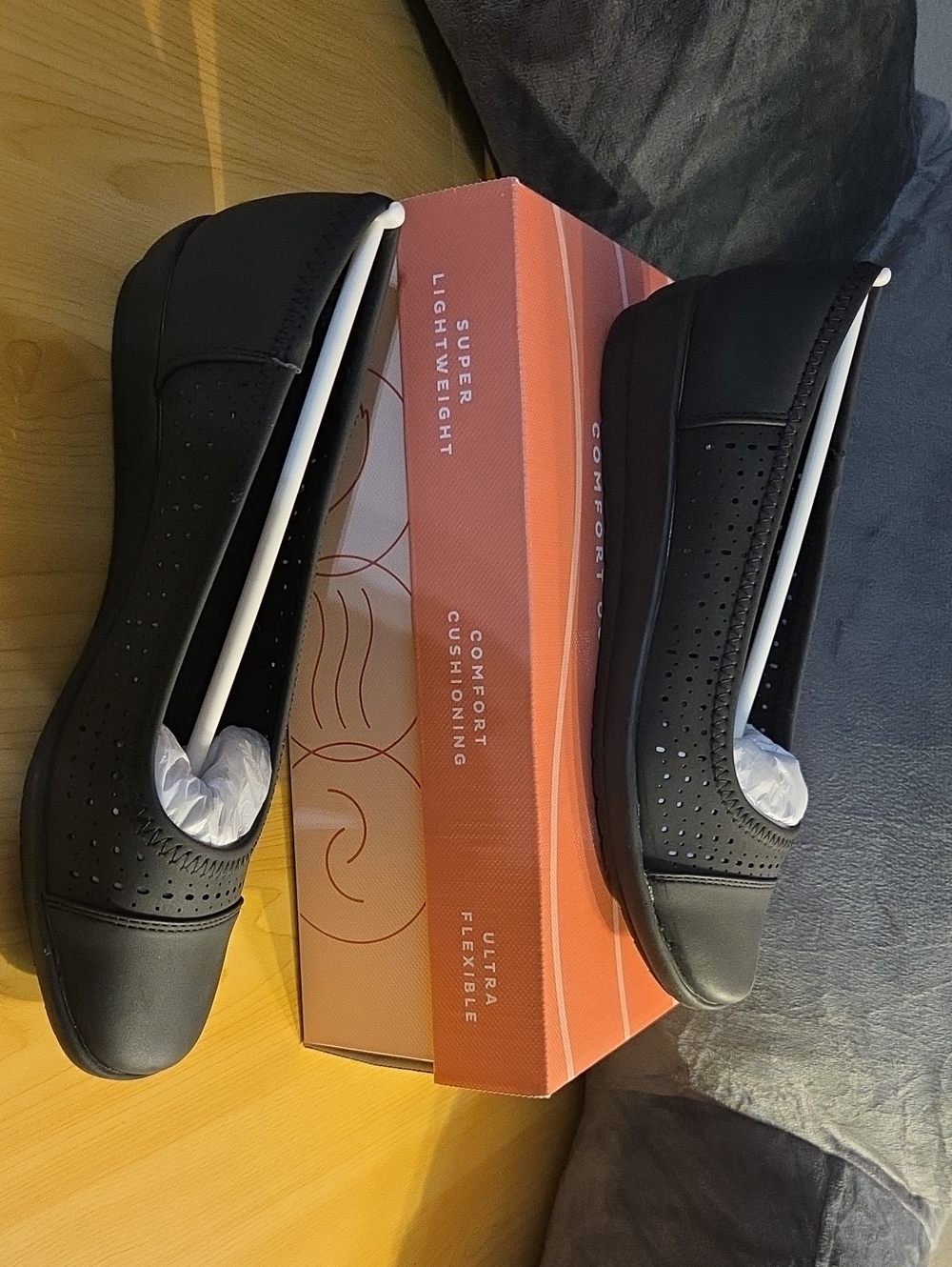 Women's Black Slip-On Comfort Shoes